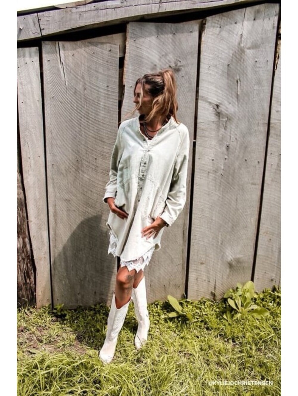 Three Bird Nest Size S All You Do Tie Dye Corduroy Tunic Dress Ombre Boho Button